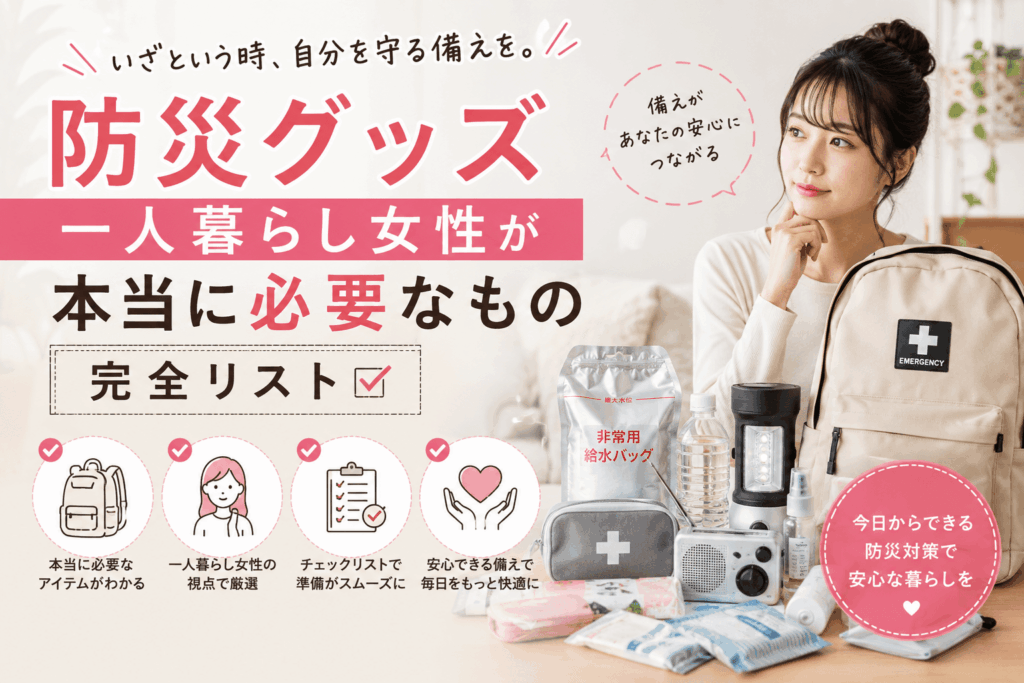 女性の一人暮らし防砂hhグッズのアイキャッチ画像